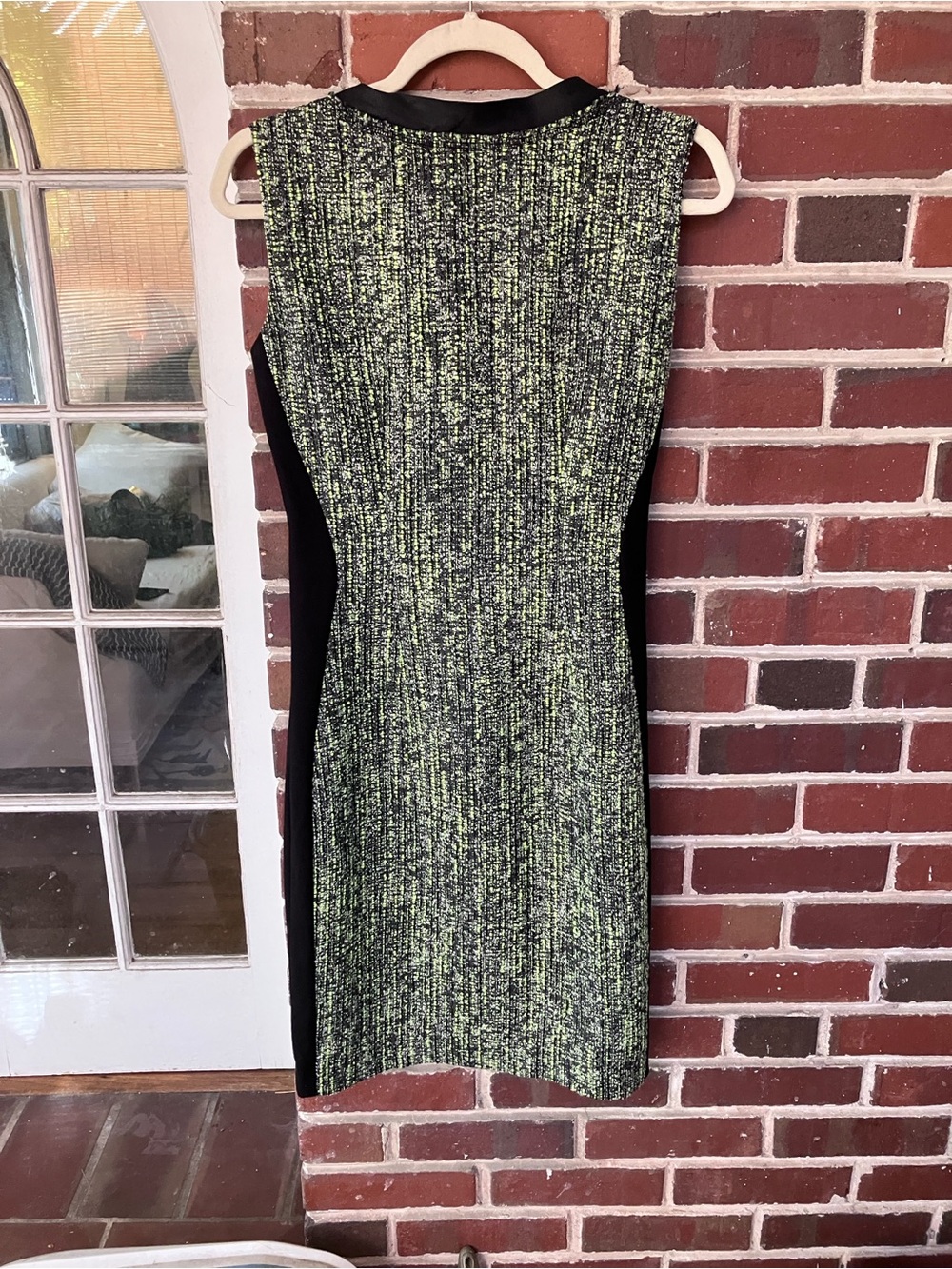 Elie Tahari Green Tweed Zip-Front Sheath Dress - Picture 5 of 8